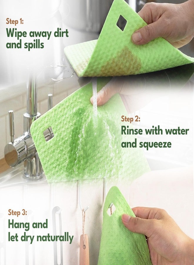 AIRNEX 10 Pack Cellulose Swedish Dishcloths for Kitchen - Eco-Concious Reusable Dish Towels & Cloths - Super Absorbent, Odor Resistant and Fast Drying Wash Cloths for Dishes & Surfaces - Image 5